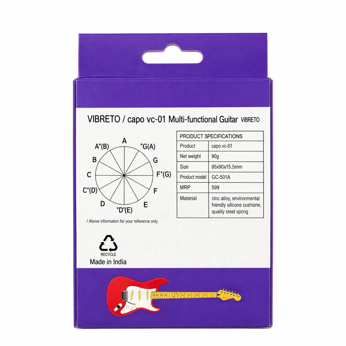Vibrato Guitar Capo - Silver