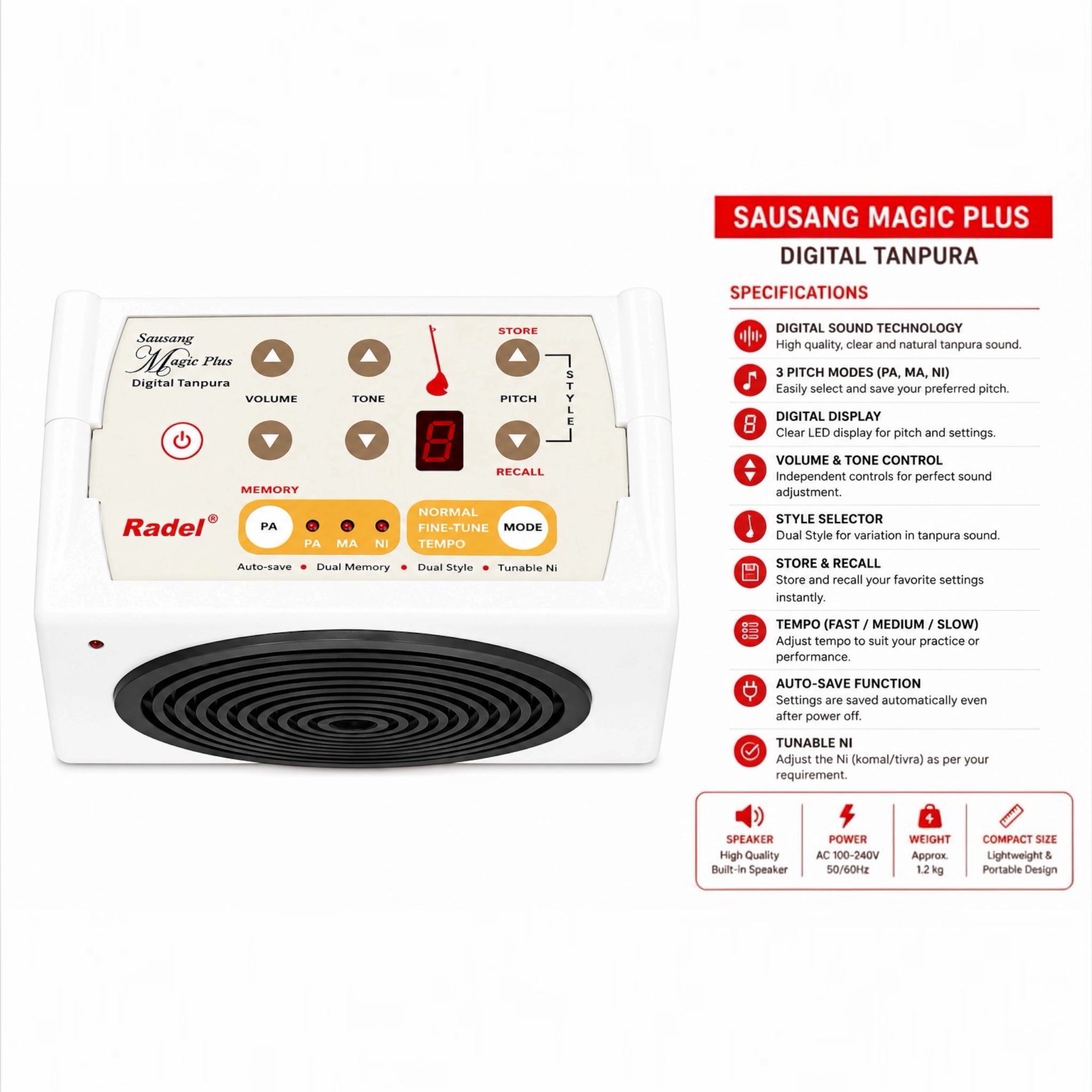 Radel Saarang Magic Plus Digital Tanpura