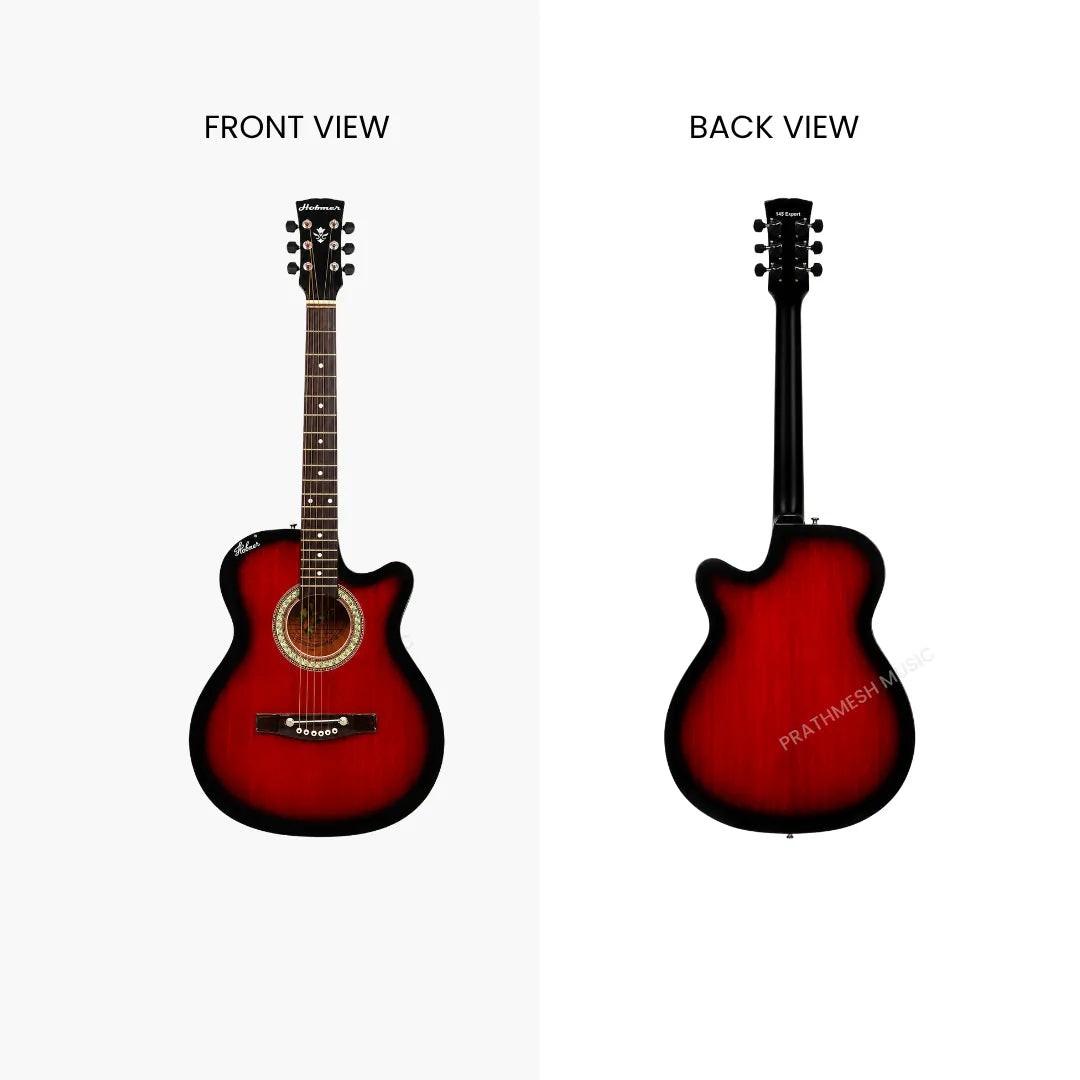 Hobmer 145-RB Export Electro-Acoustic Guitar - Red Black