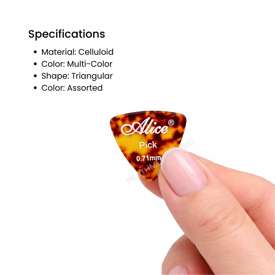 Alice AP-ALT-8 Celluloid Triangle Guitar Picks (8 pcs)