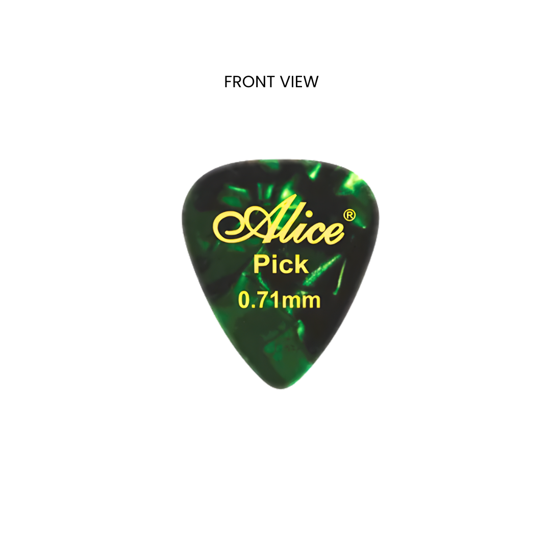 Alice AP-K-12 Foil Celluloid Guitar Picks – 0.46 / 0.71 / 0.81 mm (12 pcs)
