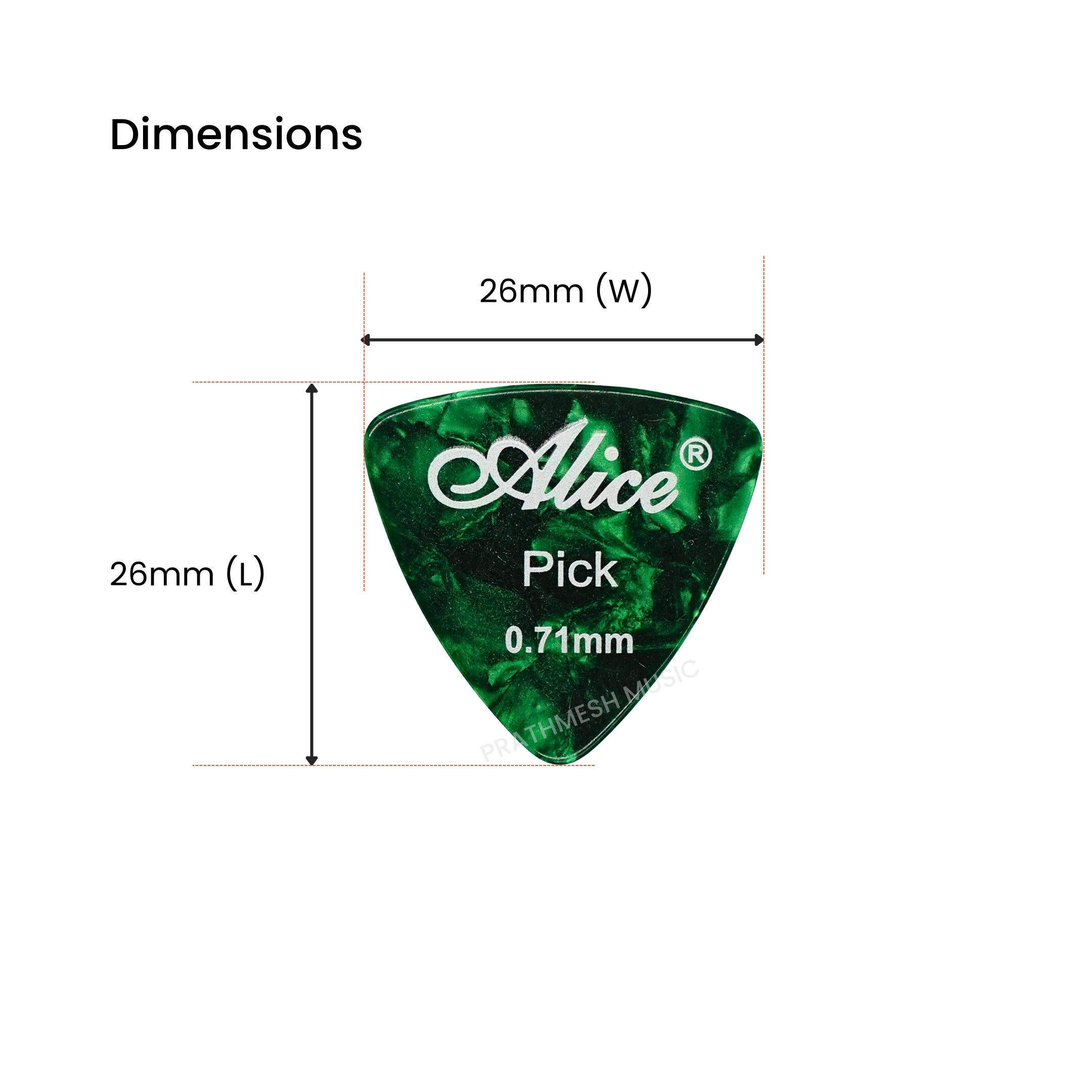 Alice AP-12ALT Guitar Picks - Mix (12 pcs)