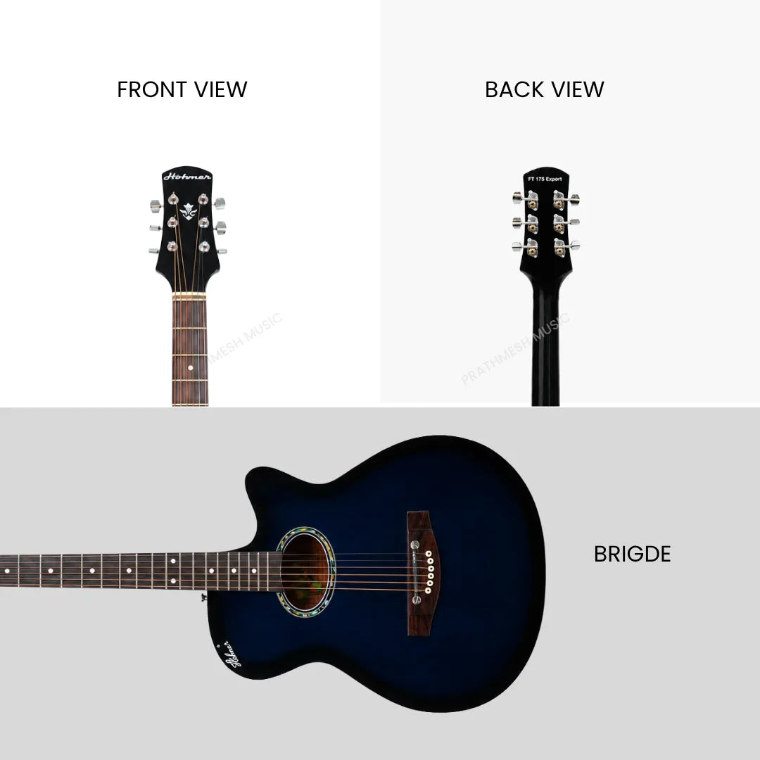 Hobmer 175-DB Export Electro-Acoustic Guitar - Dark Blue