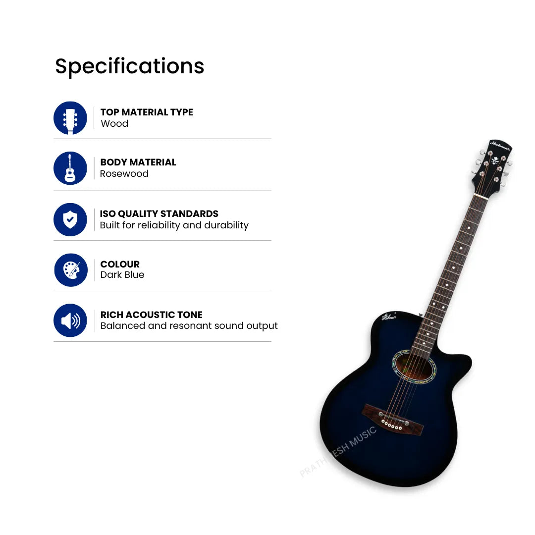 Hobmer 175-DB Export Electro-Acoustic Guitar - Dark Blue