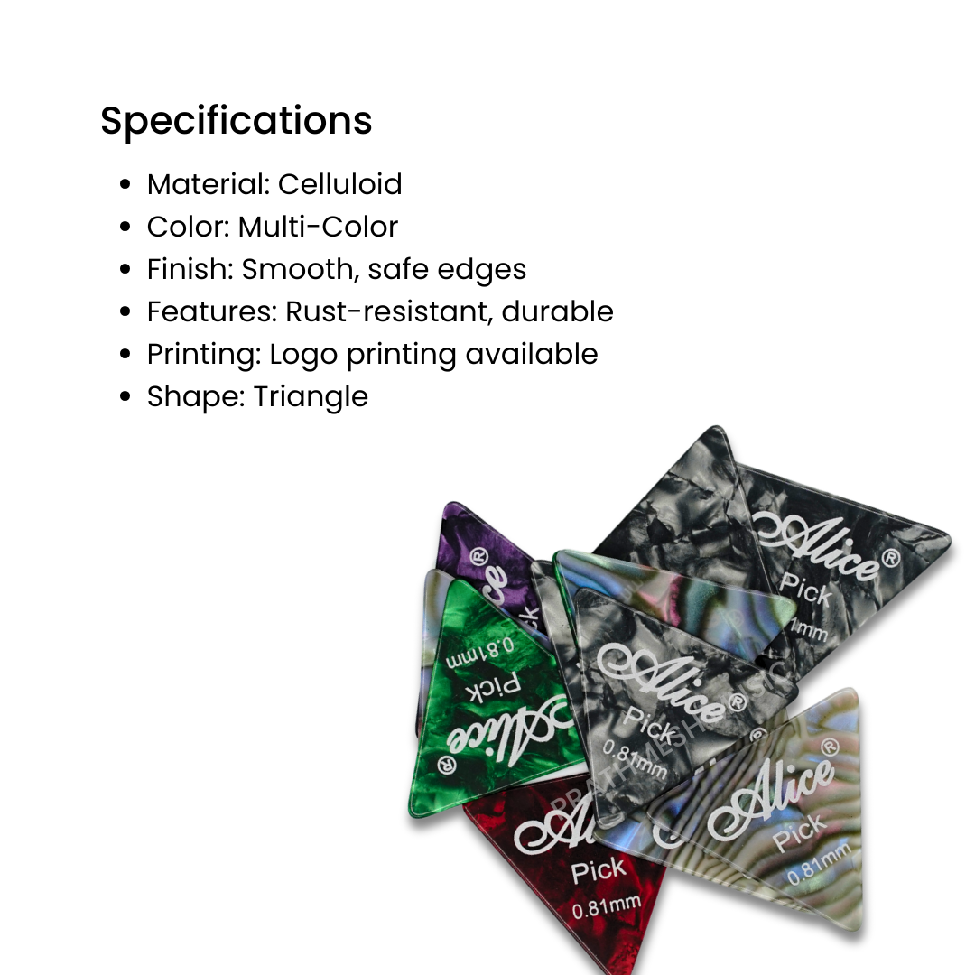 Alice AP-12L Guitar Picks – 0.81 mm (12 pcs)