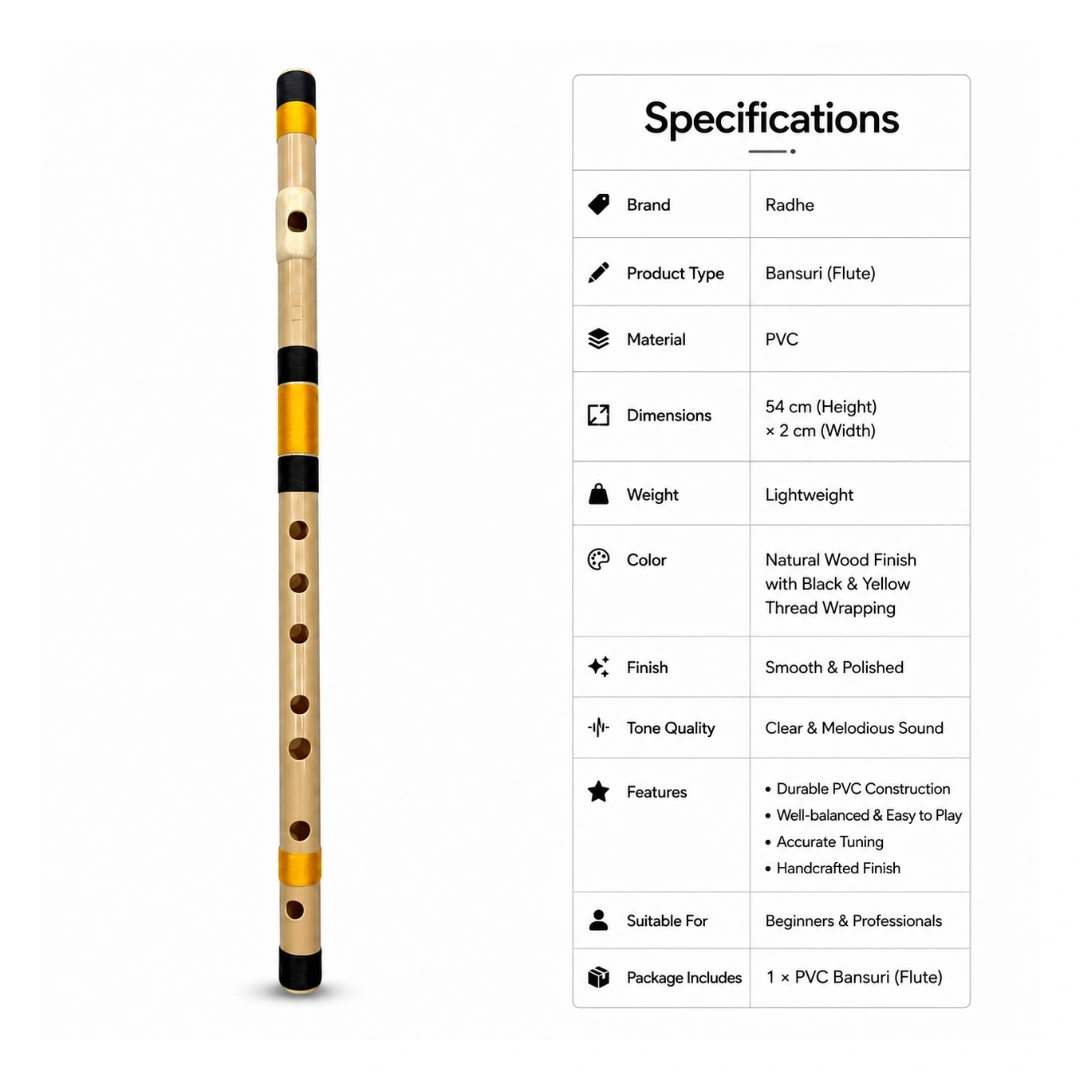 Radhe PVC Side D Middle Flute