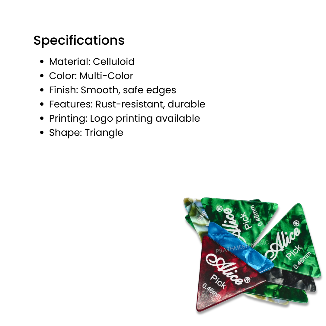 Alice AP-12L Guitar Picks – 0.46 mm (12 pcs)