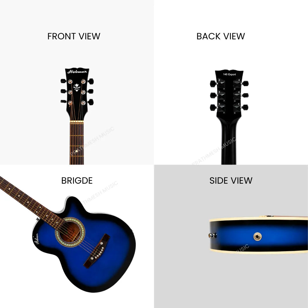 Hobmer 145-BB Export Electro-Acoustic Guitar - Blue Black