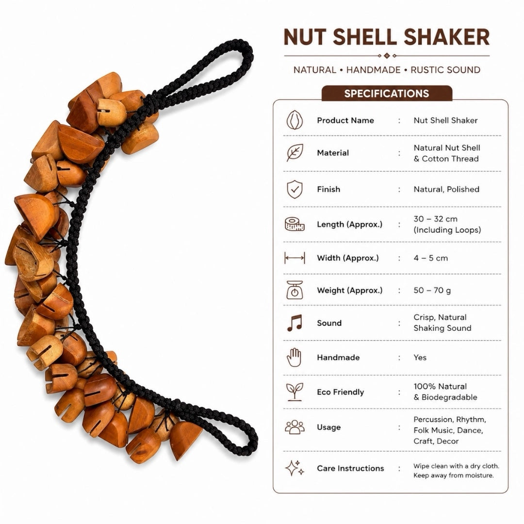AMR Wooden Shell Rattle - Shaker