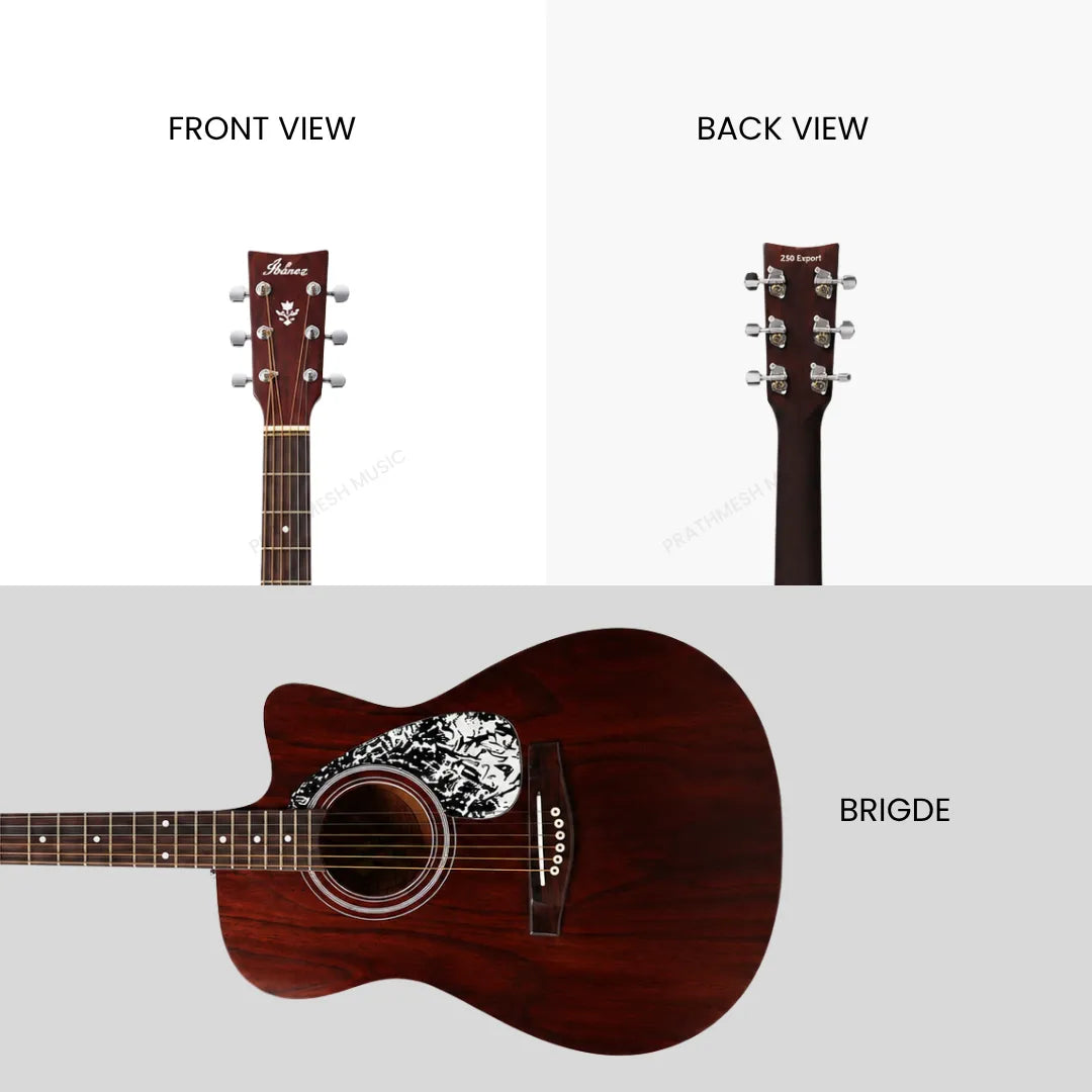 Hobmer 250-BR Export Electro-Acoustic Guitar - Brown