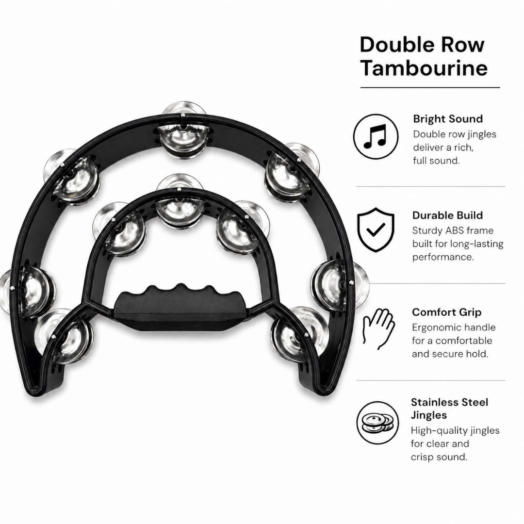 Dadi MT1C Hand Tambourine - Black
