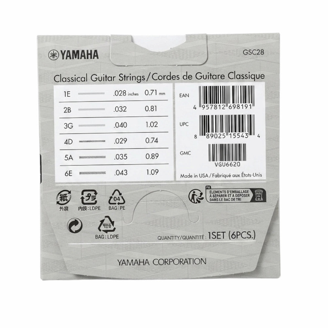 Yamaha GSC28 Classical Guitar Strings - Normal Tension