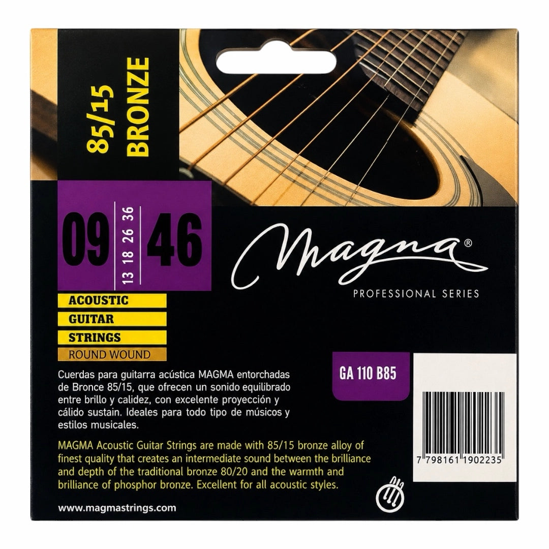 Magma GA110 B85 0.9 Gauge Acoustic Guitar Strings