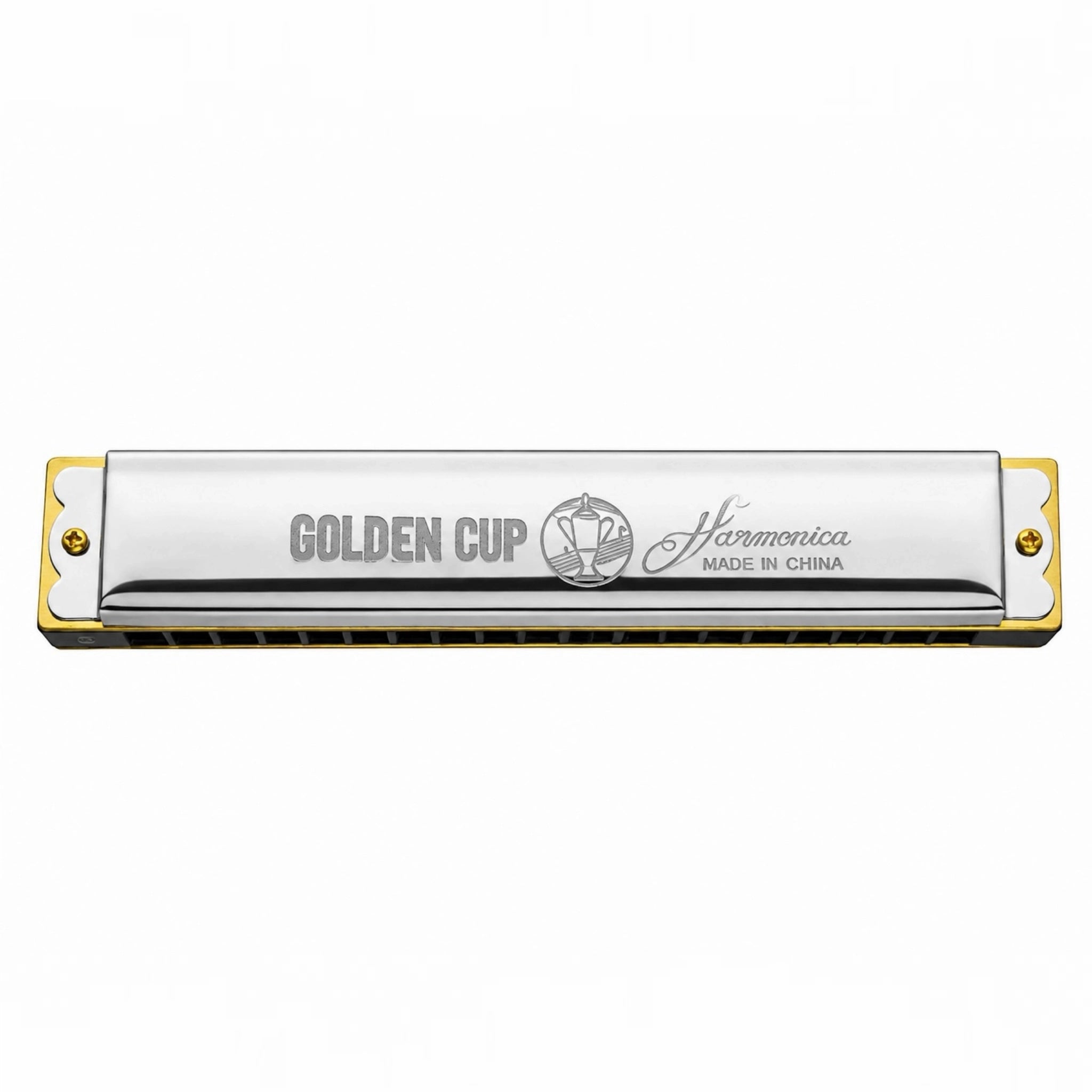 Golden Cup 24 Hole C Scale Chromatic Black Hard Case Harmonica