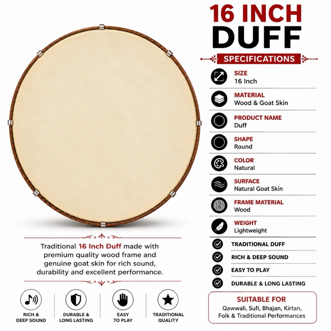 YS Wooden Duff Drum - 16 Inch