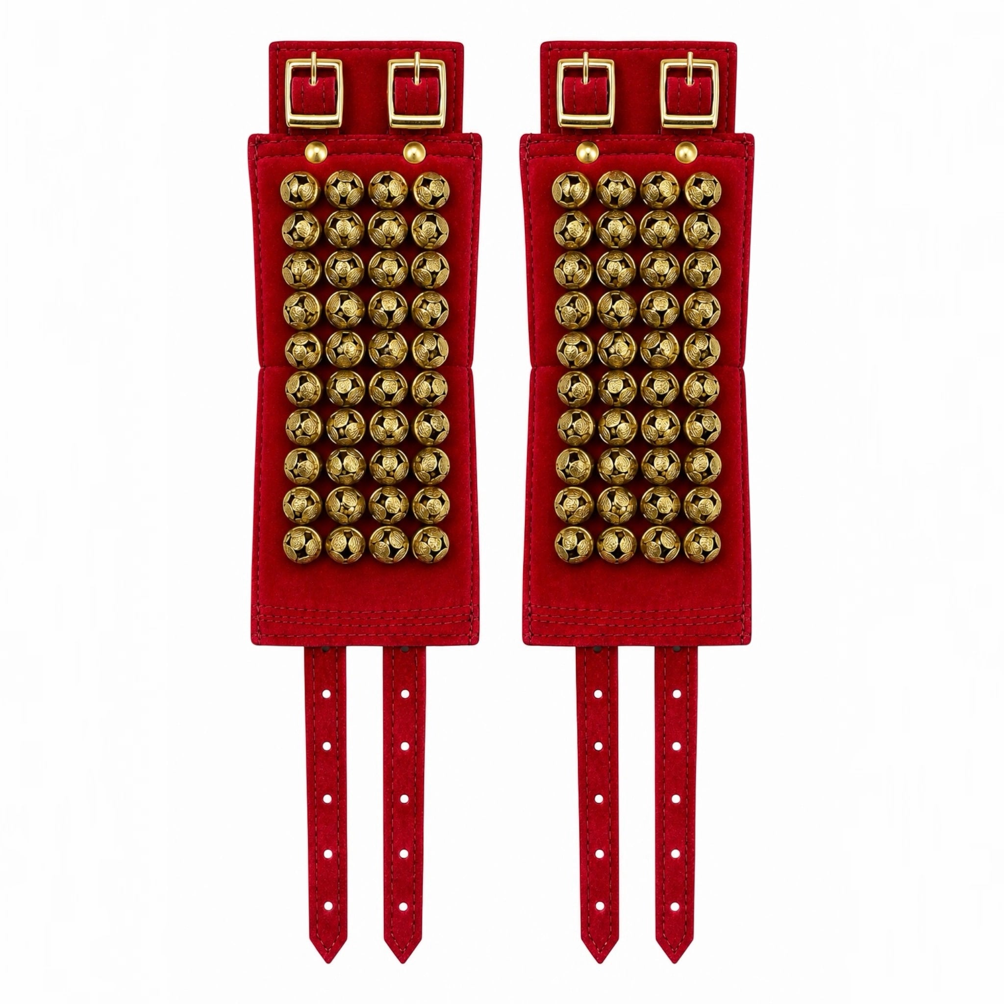 SK Machine Velvet 4-Line Ghungroo - Maroon