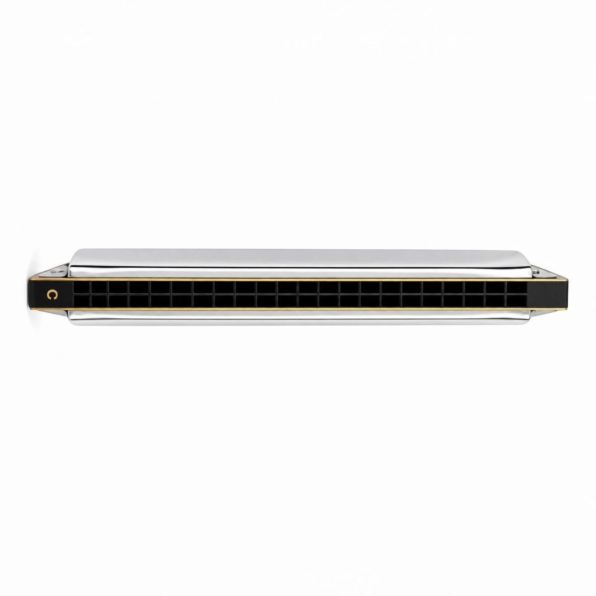 Golden Cup 24 Hole C Scale Chromatic Black Hard Case Harmonica