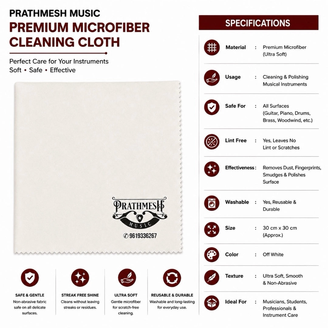 AM Cleaning & Polishing Microfiber Cloth - Guitar & Instruments