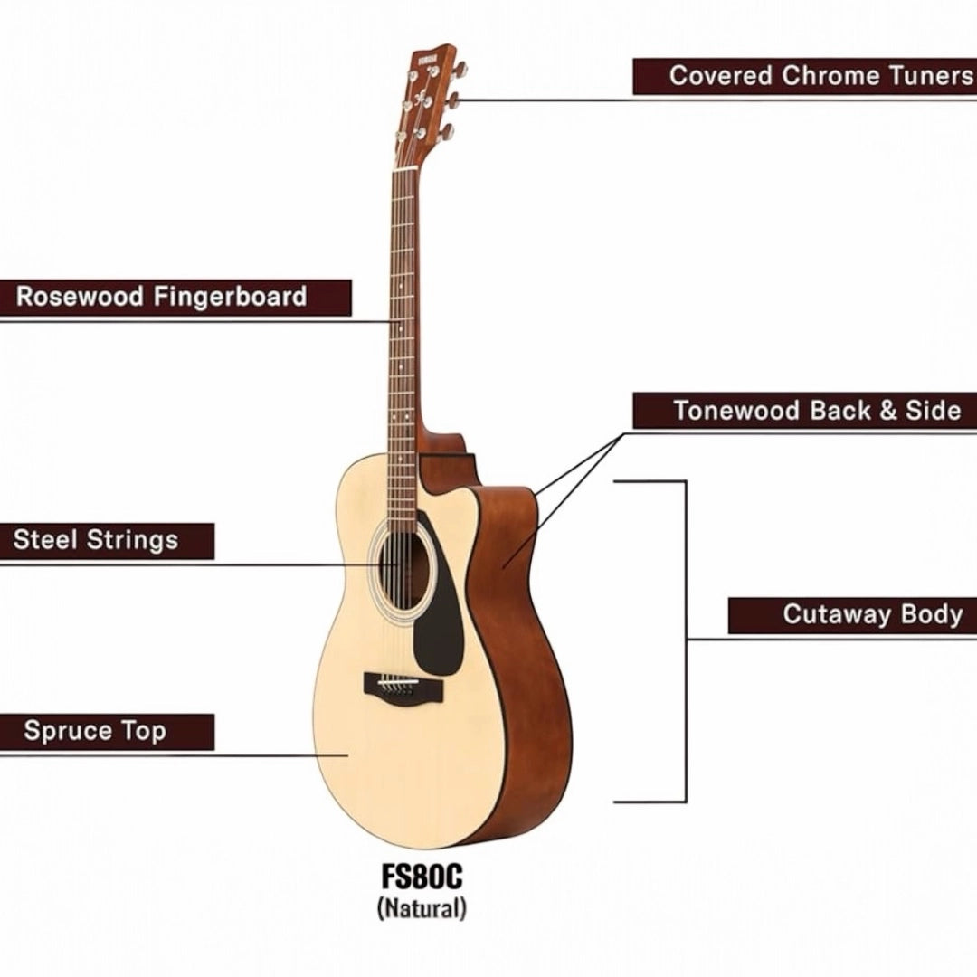 Yamaha FS80C-NAT Acoustic Guitar - Natural