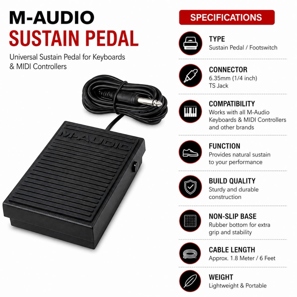 M-Audio SP-1 Universal Sustain Pedal