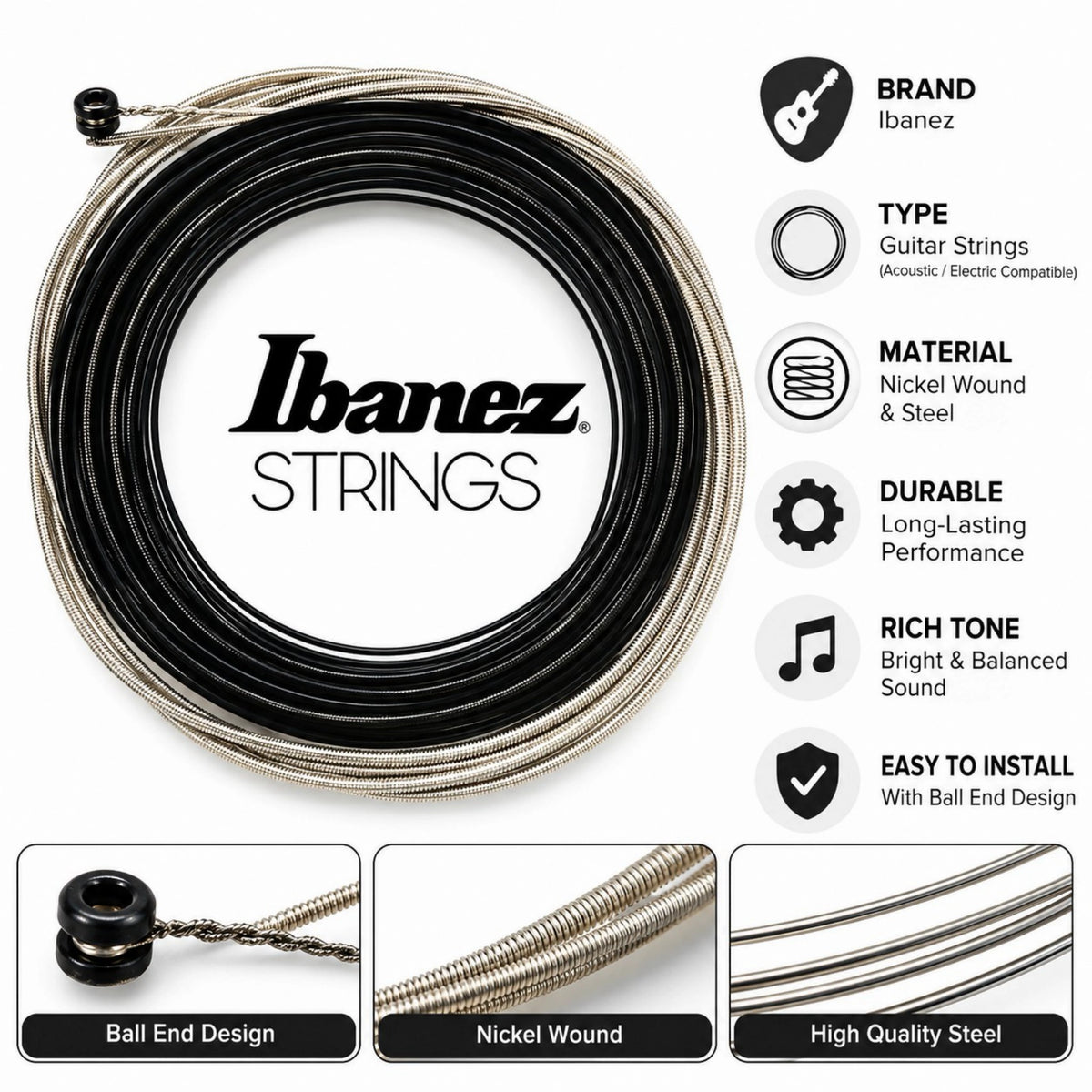 Ibanez IEBS5C Electric Guitar Bass Strings
