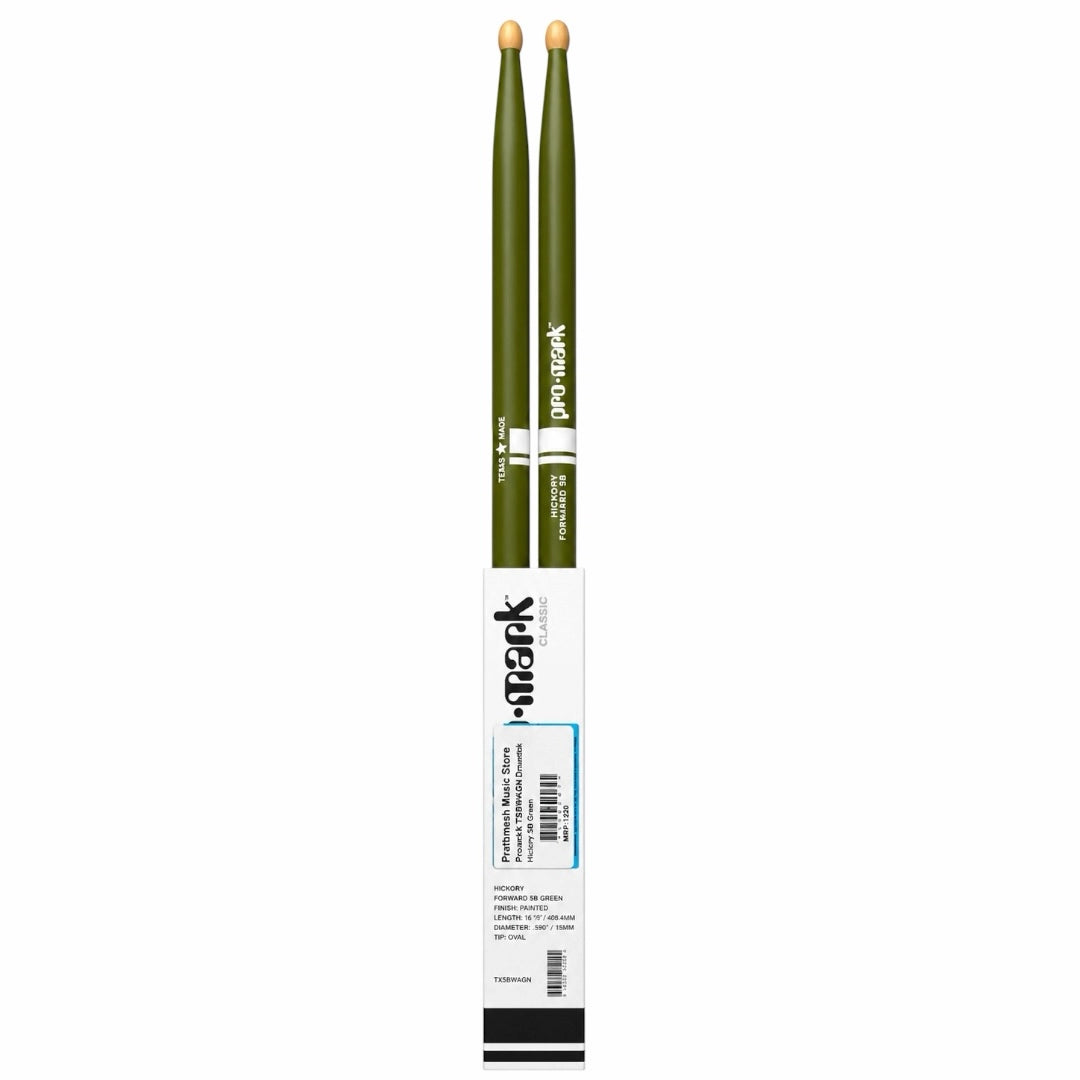 Promark TX5BW Drumsticks - Green