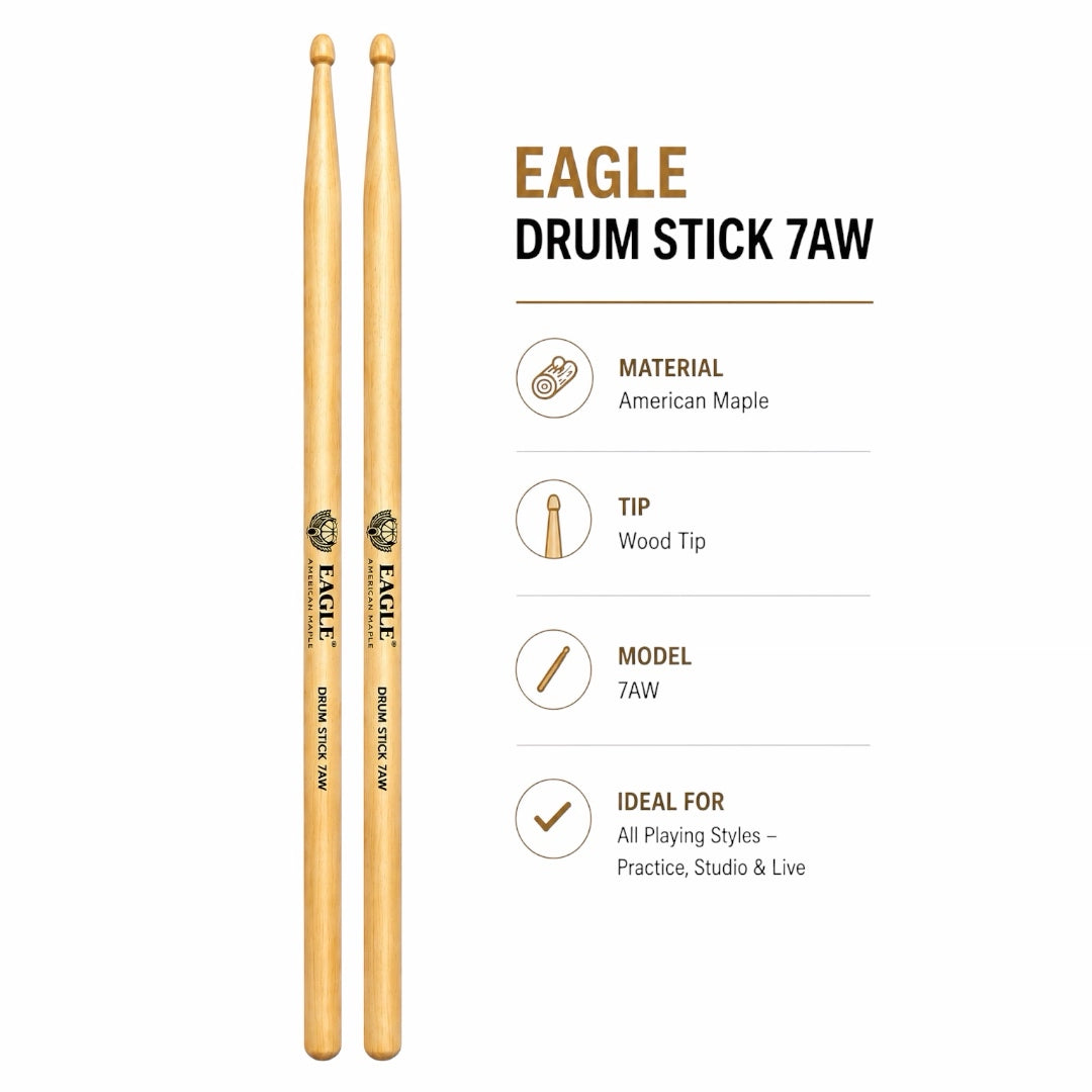 Eagle 7AW Wooden Drum Stick
