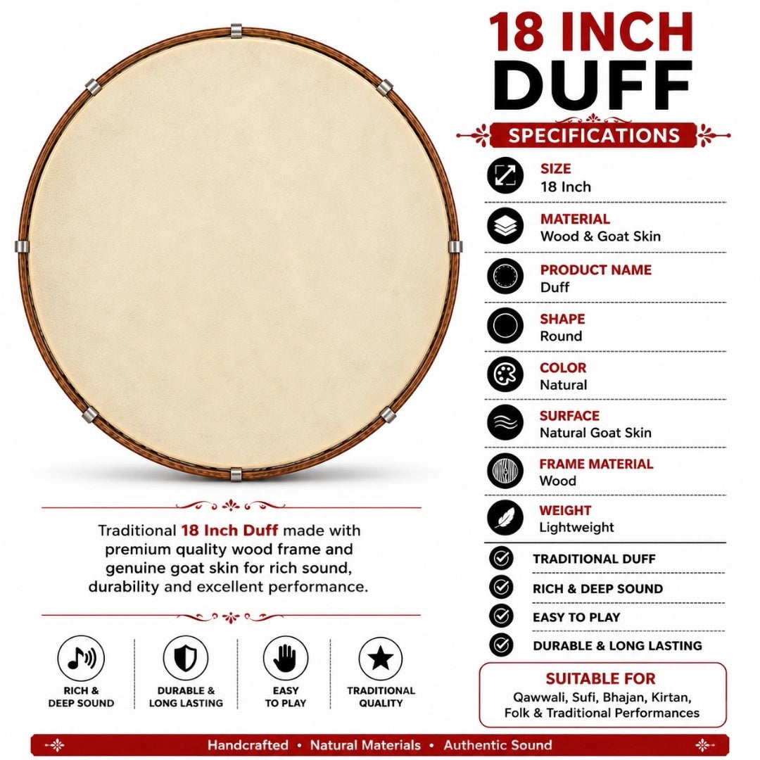YS Wooden Duff Drum - 18 Inch