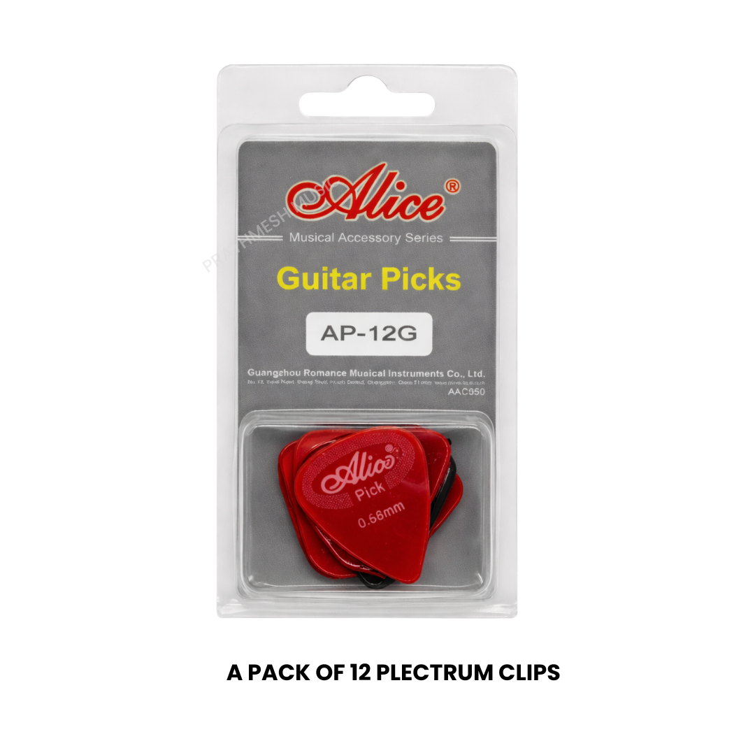Alice AP-12G Nylon Guitar Picks – 0.58 / 0.71 / 0.81 mm (12 pcs)