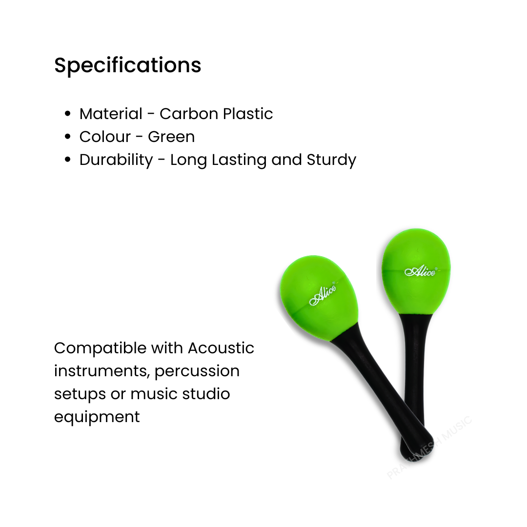 Alice A042SE Handle Egg Shaker – Green