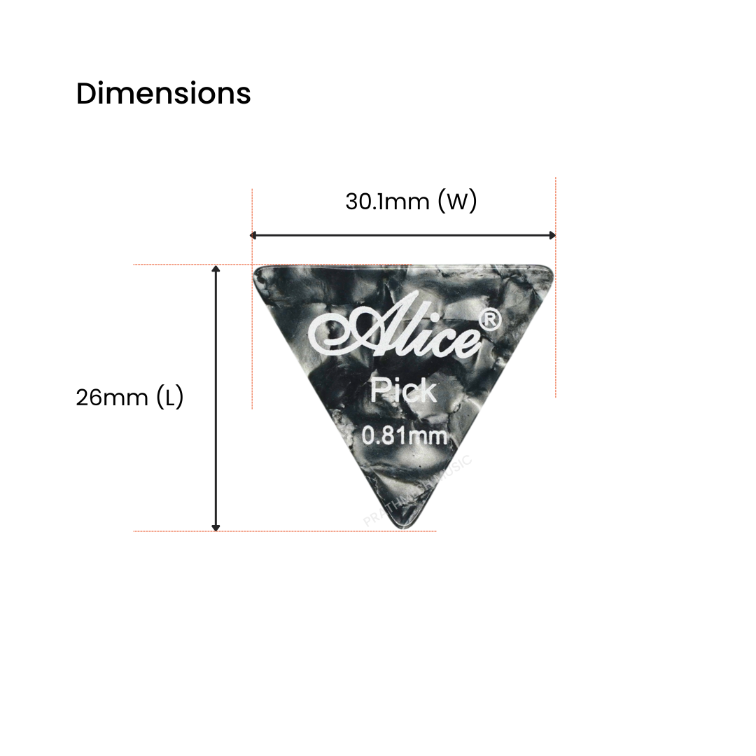 Alice AP-12L Guitar Picks – 0.81 mm (12 pcs)