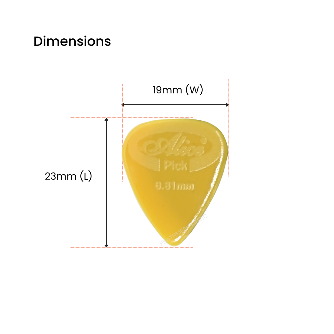 Alice AP-12G Nylon Guitar Picks – 0.81 mm (12 pcs)