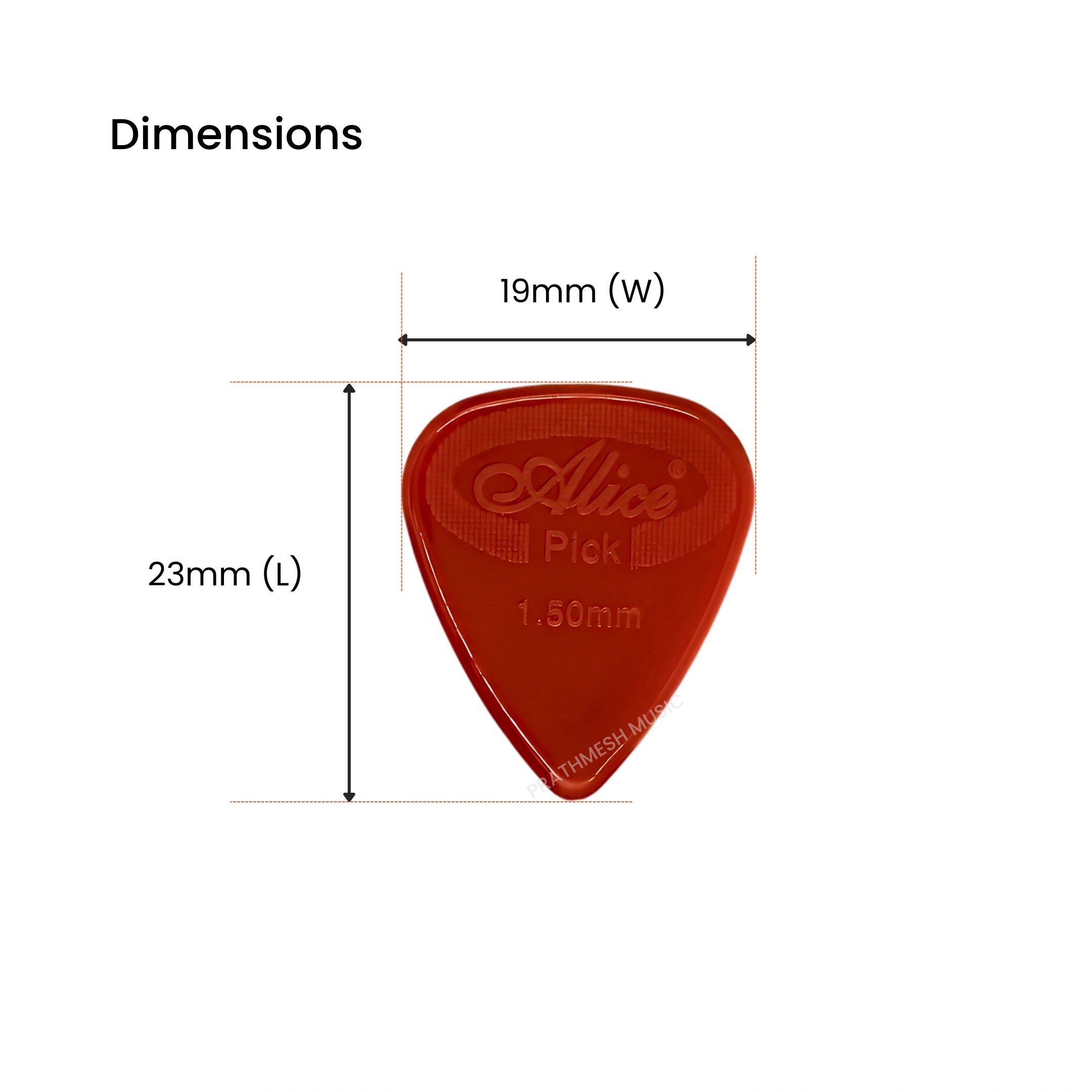 Alice AP-12G Nylon Guitar Picks - 1.50 mm (12 pcs)