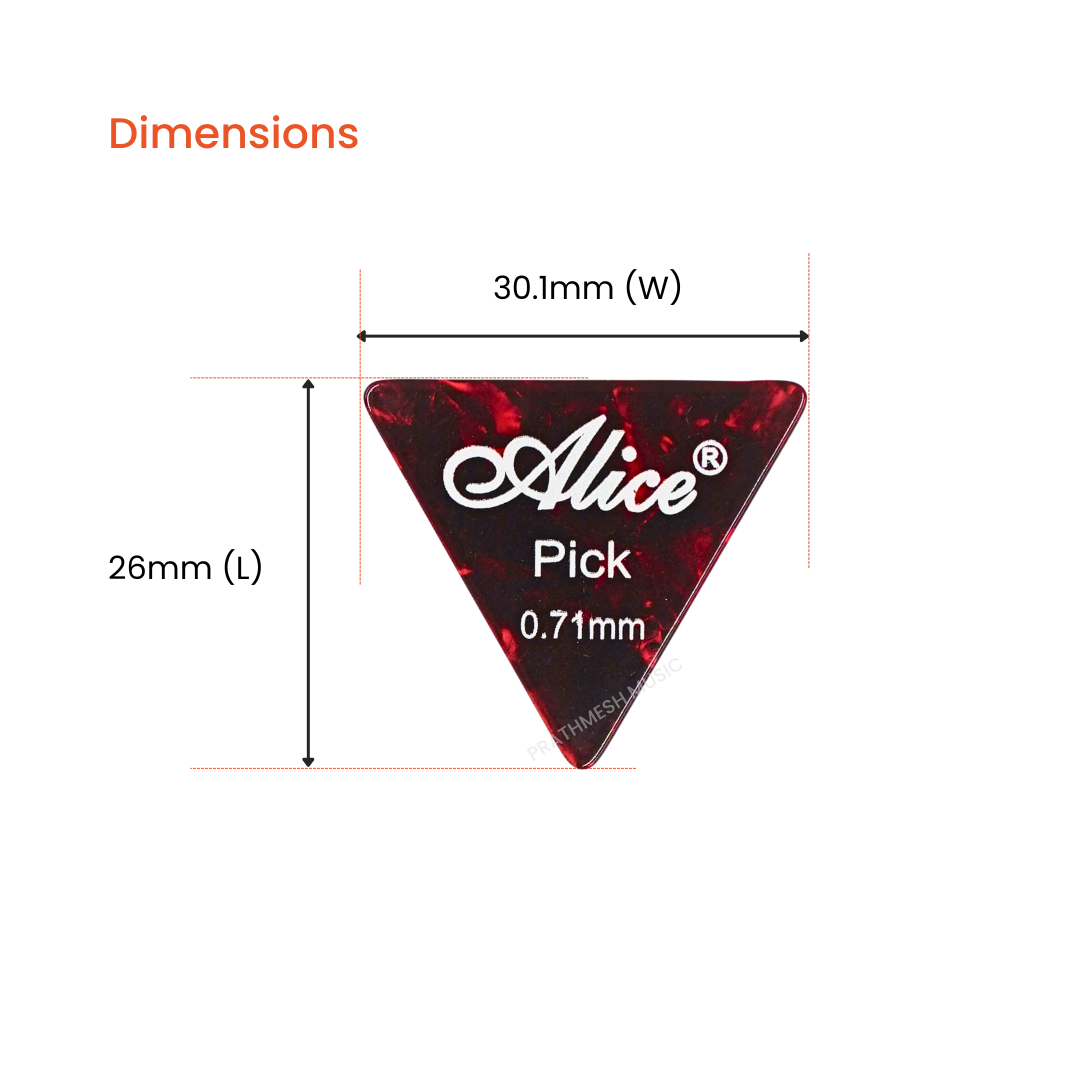 Alice AP-12L Guitar Picks – 0.71 mm (12 pcs)