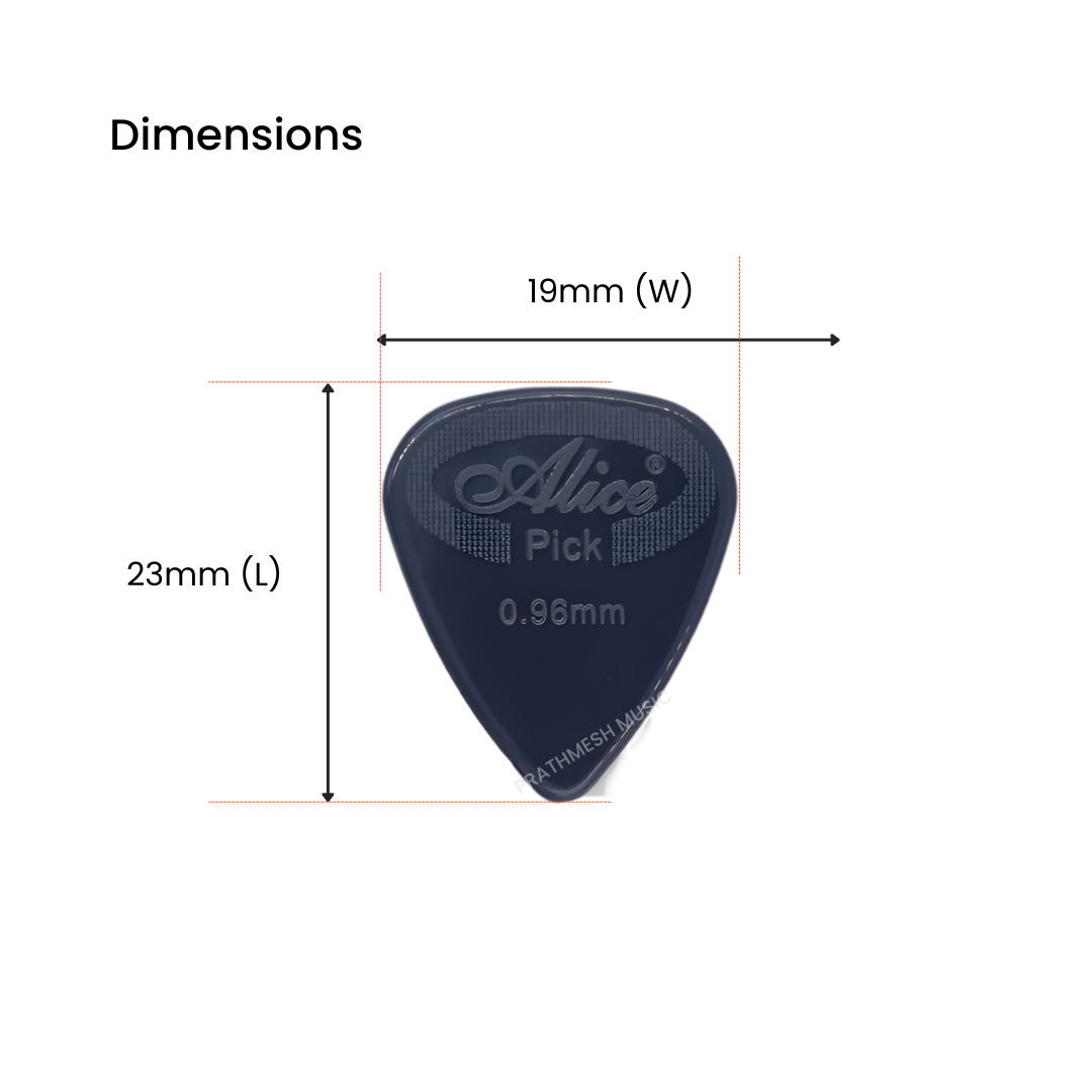 Alice AP-12G Nylon Guitar Picks – 0.96 mm (12 pcs)