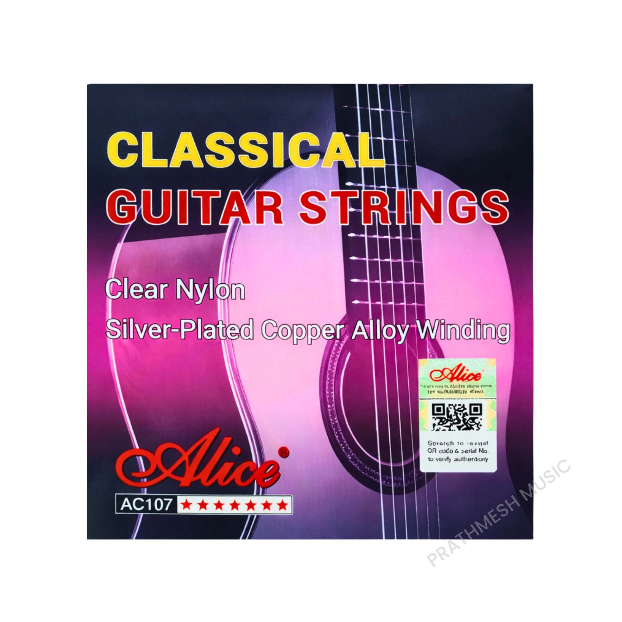 Alice AC107 Classical Guitar Strings - Normal Tension Nylon