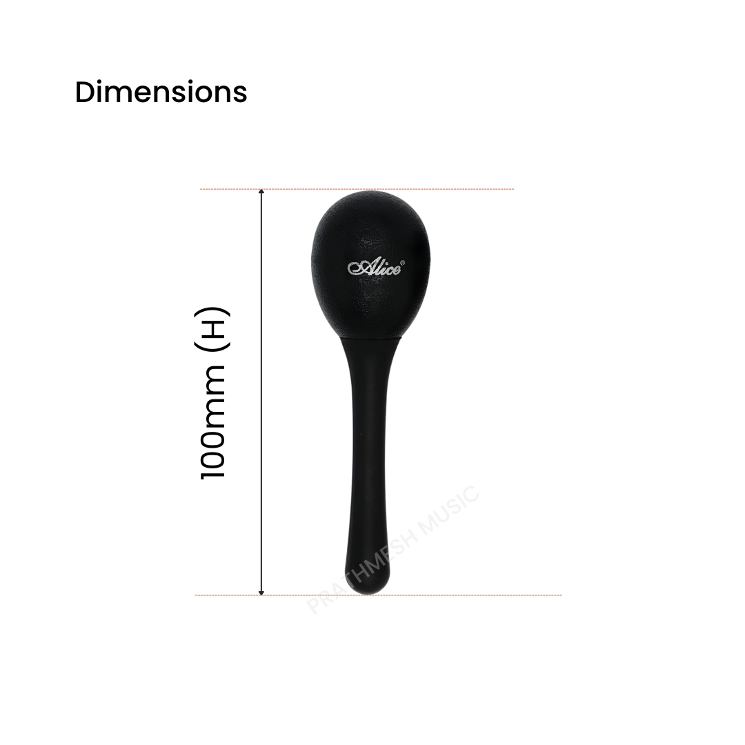 Alice A042SE Handle Egg Shaker – Black