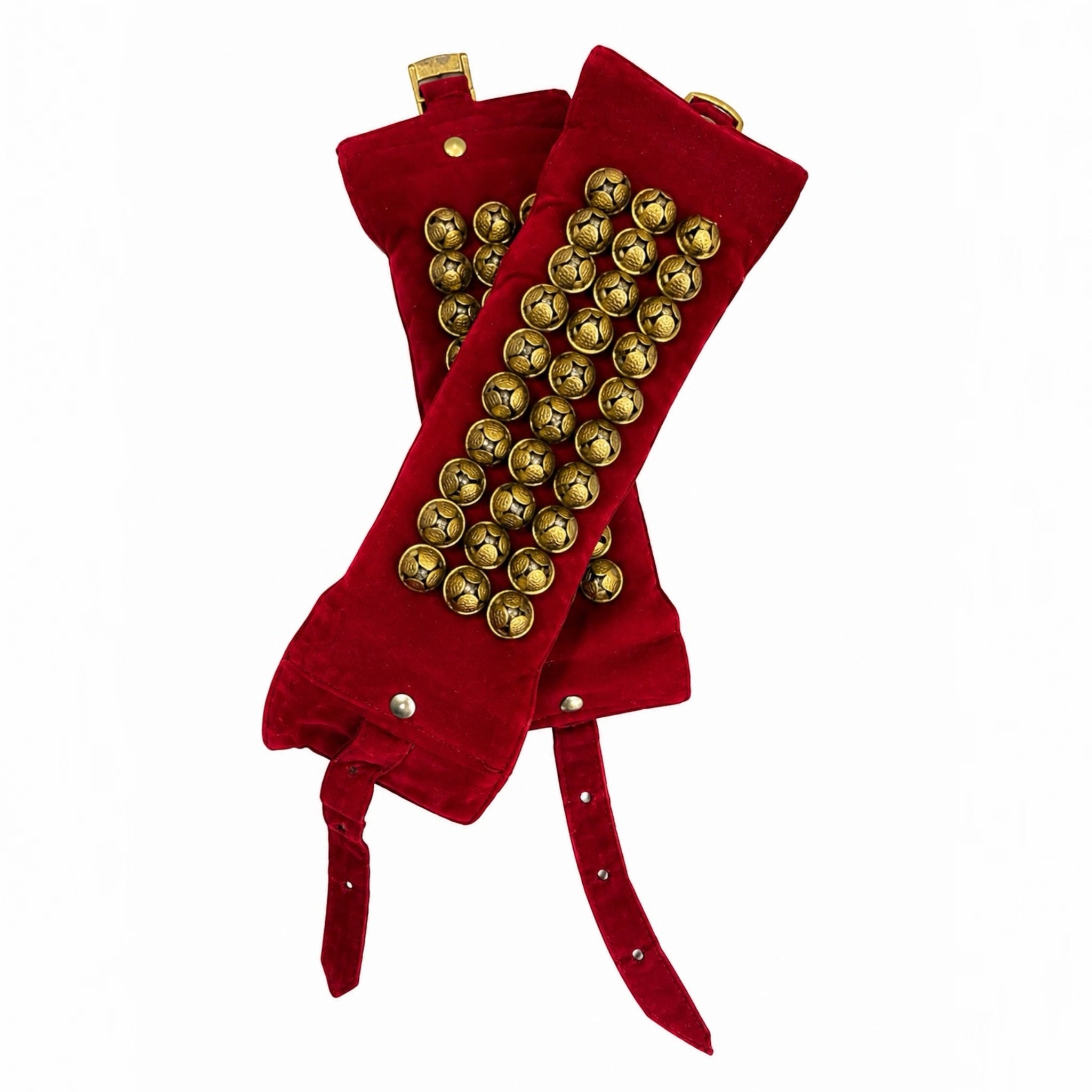 SK Machine Velvet 3-Line Ghungroo - Maroon