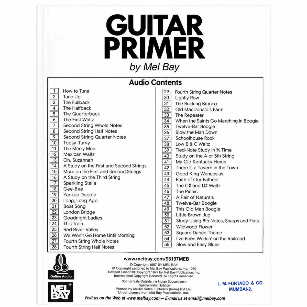 Mel Bay's Guitar Primer - Online Audio Access Book