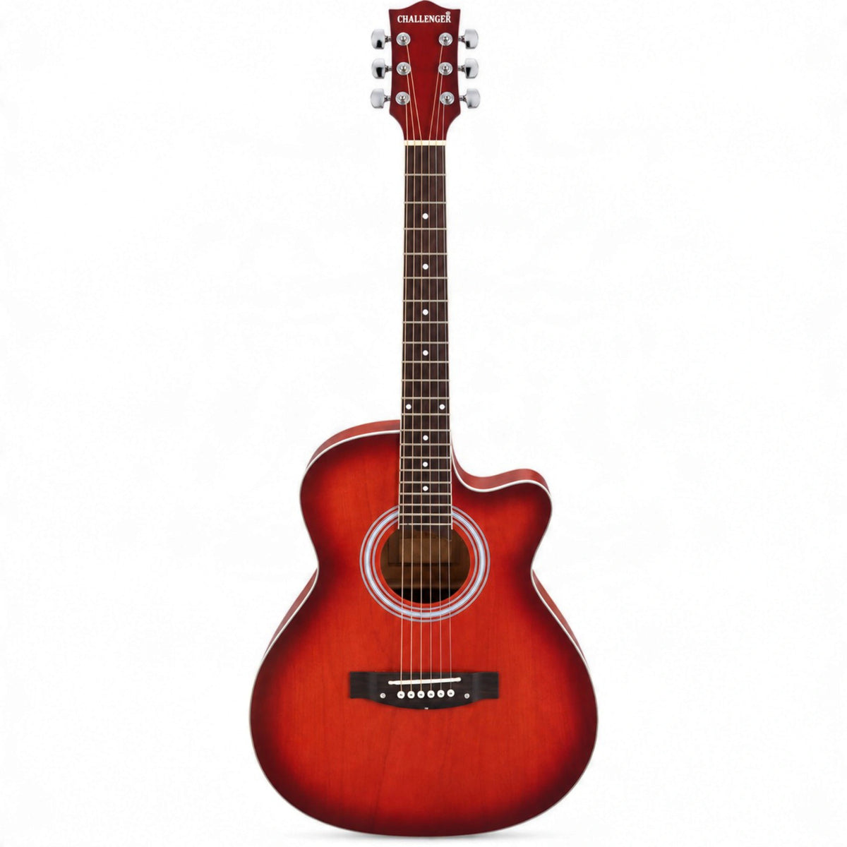 Challenger Apollo Deluxe Electro-Acoustic Guitar - Red Matte