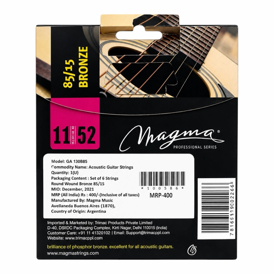 Magma GA130 B85 .11 Gauge Acoustic Guitar Strings