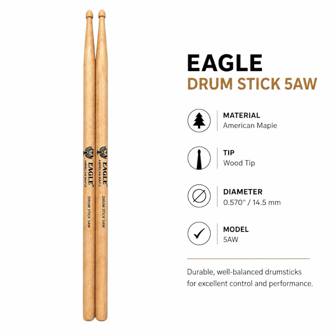 Eagle 5AW Wooden Drum Stick