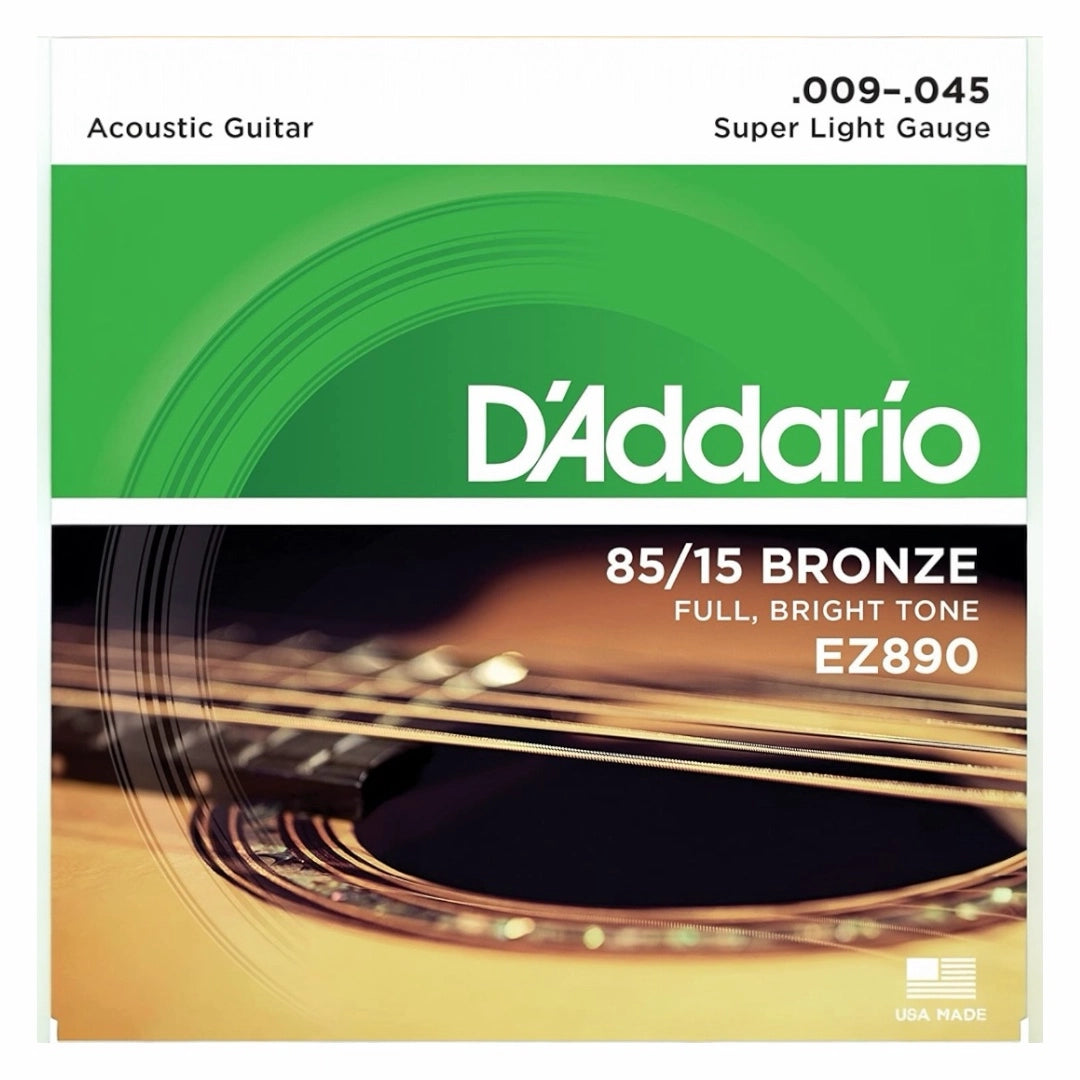 D’Addario EZ890 85/15 Bronze Extra Light Acoustic Guitar Strings - 10-50
