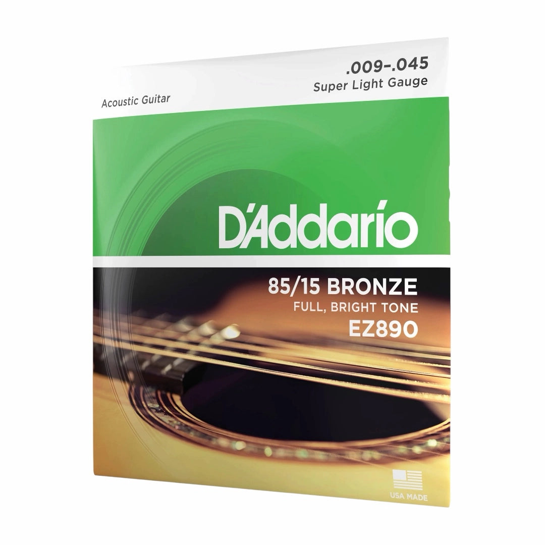 D’Addario EZ890 85/15 Bronze Extra Light Acoustic Guitar Strings - 10-50