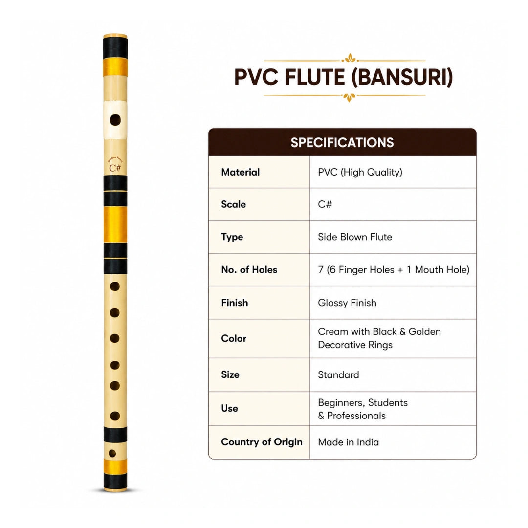Radhe PVC Side C# Middle Flute