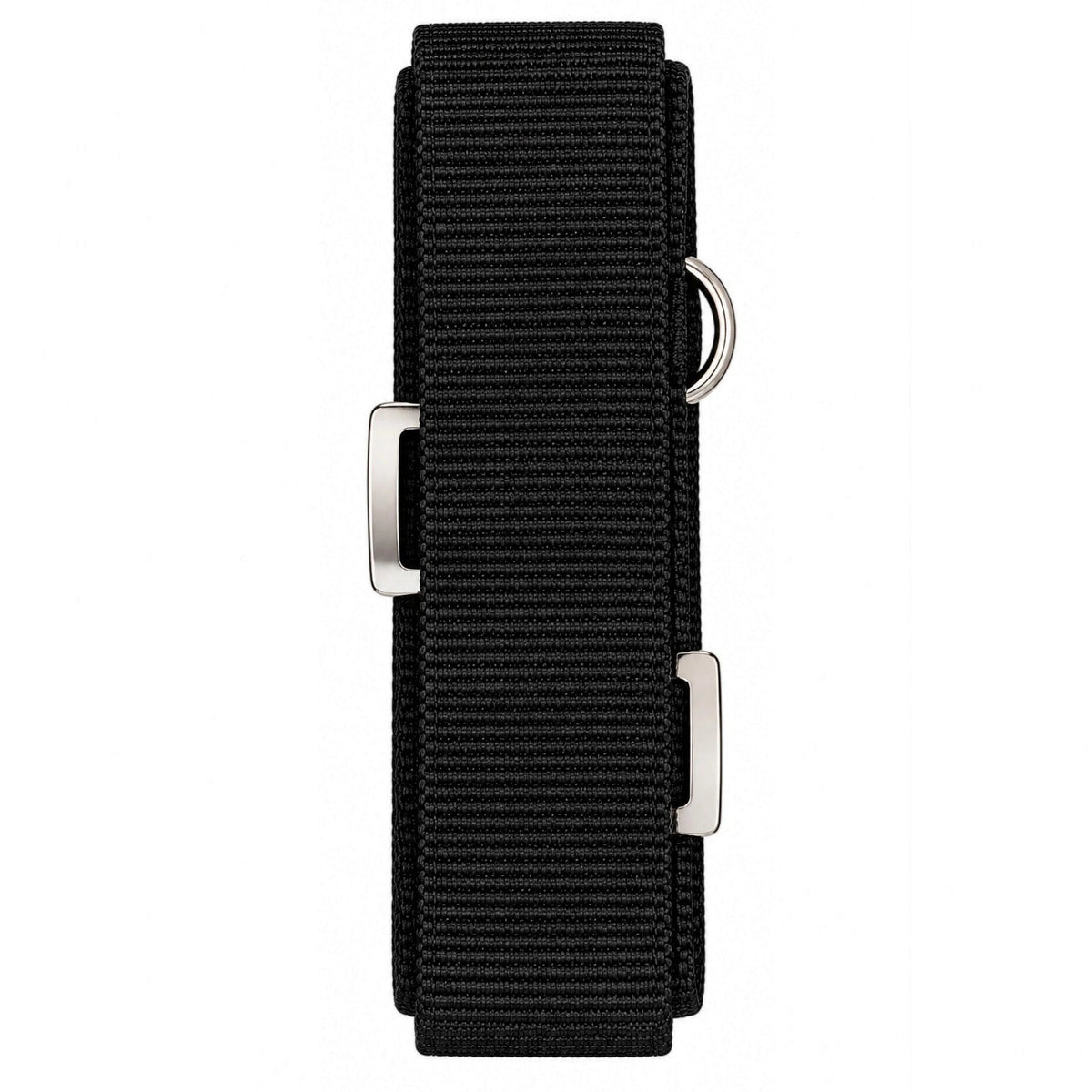 Prathmesh Music black nylon EM drum side belt with adjustable metal buckles and D-ring attachment