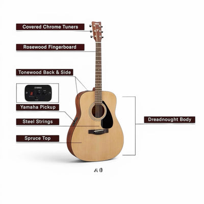 Yamaha FX280-NAT Electro-Acoustic Guitar - Natural
