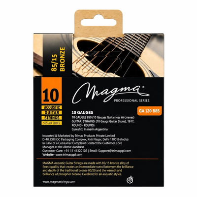 Magma GA120 B850 .10 Gauge Acoustic Guitar Strings