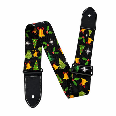 AM Guitar Strap - Christmas Bell Print