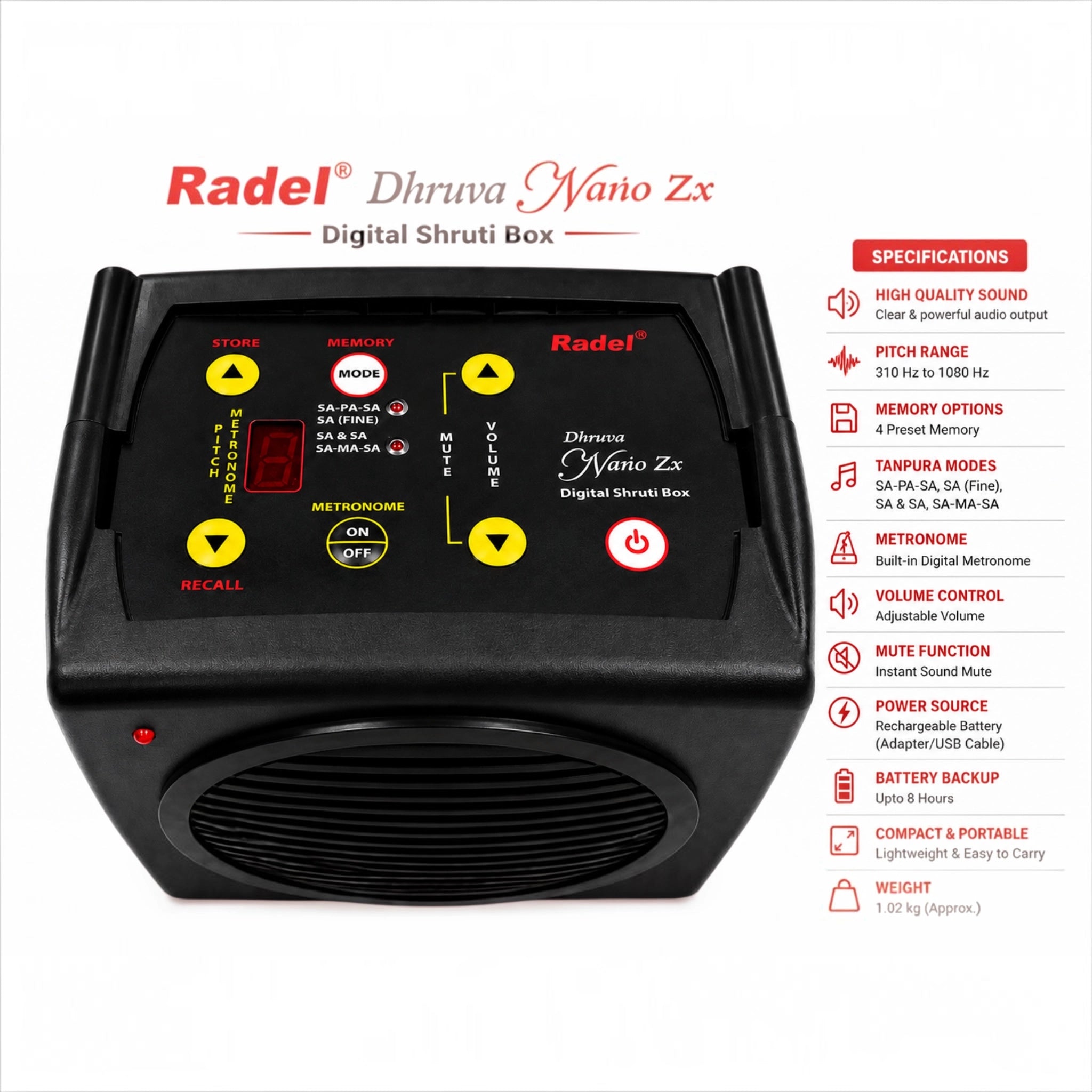 Radel Nano ZX Digital Shruti Box